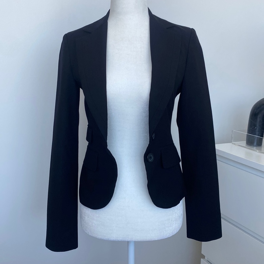 BCBG Generation Black Fitted Blazer 0